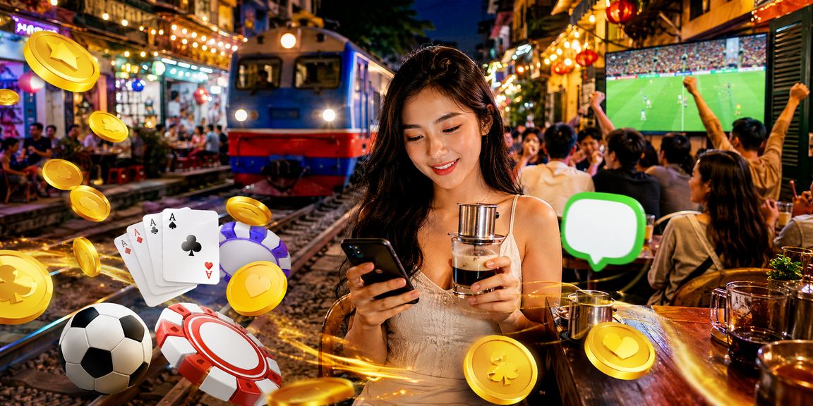 Người chơi thư giãn với trò chơi bài tại quán cà phê Hà Nội
